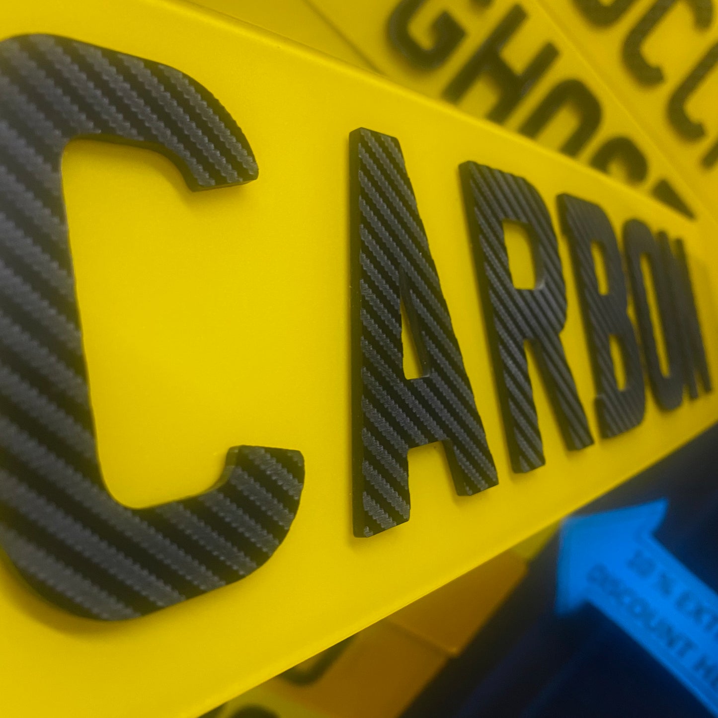 Pair of Carbon Fibre Number Plate