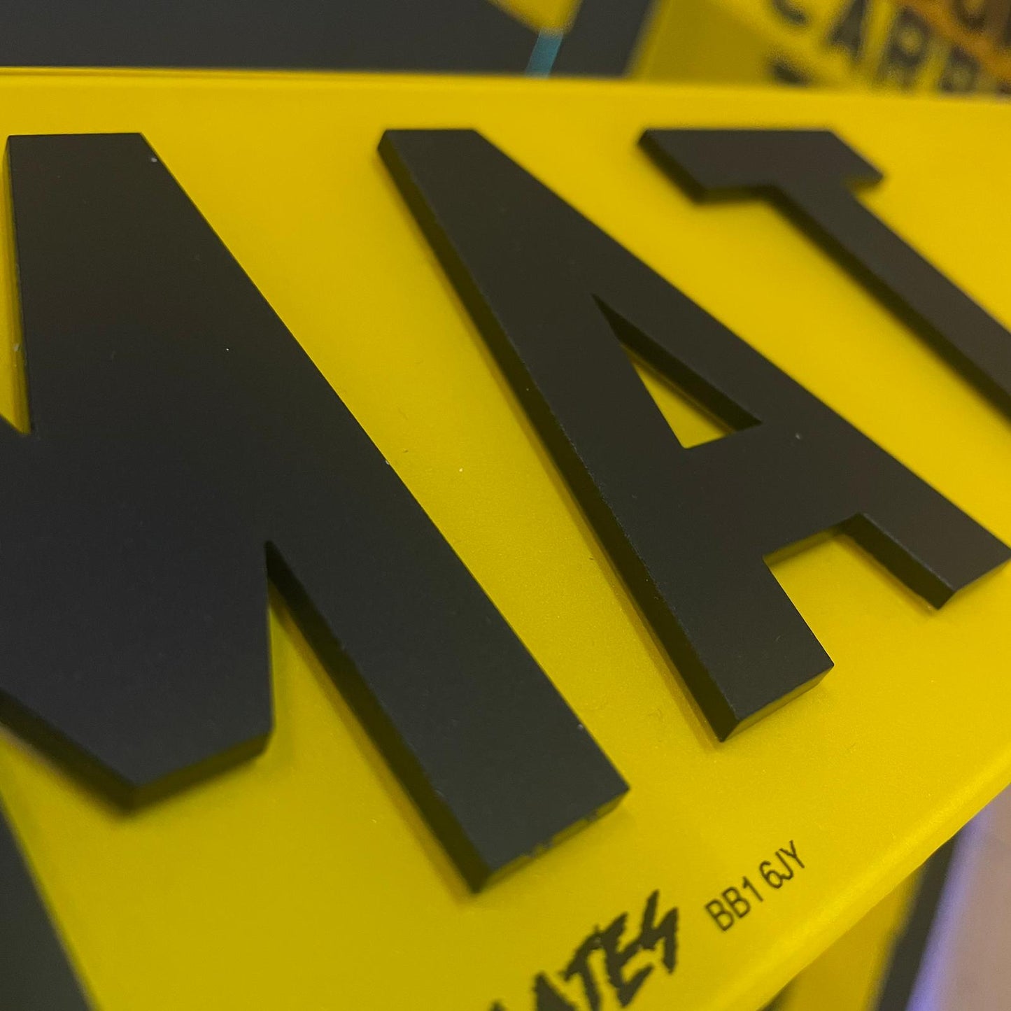 Pair of Matt 4D Number Plates