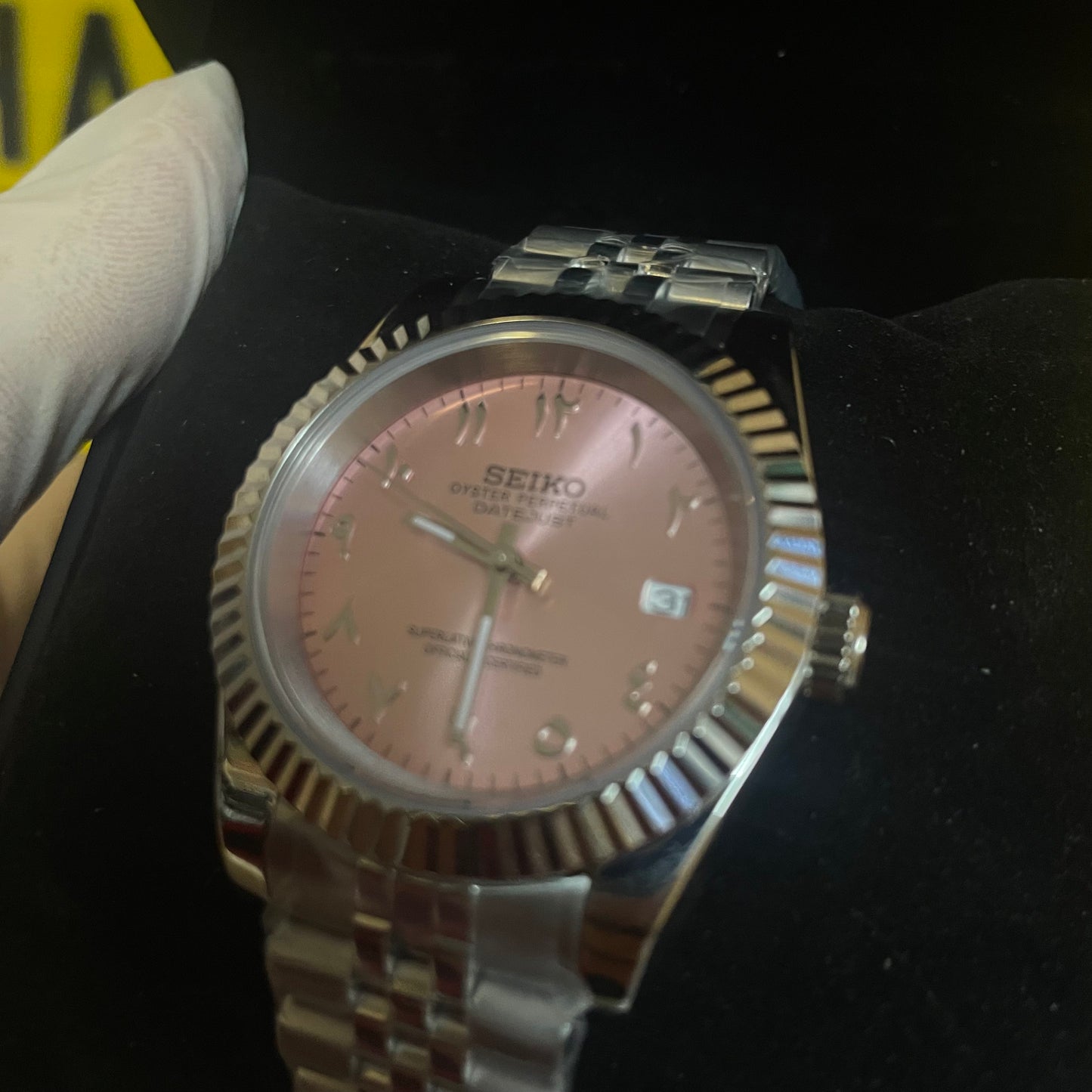 Arabic Dial Seiko Mod - Pink Dial (The Harley)