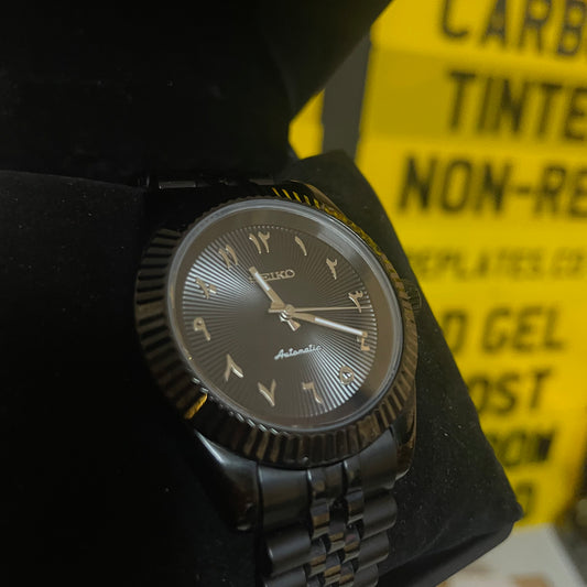 Arabic Dial Seiko Mod - Black Dial (The Dark Knight)