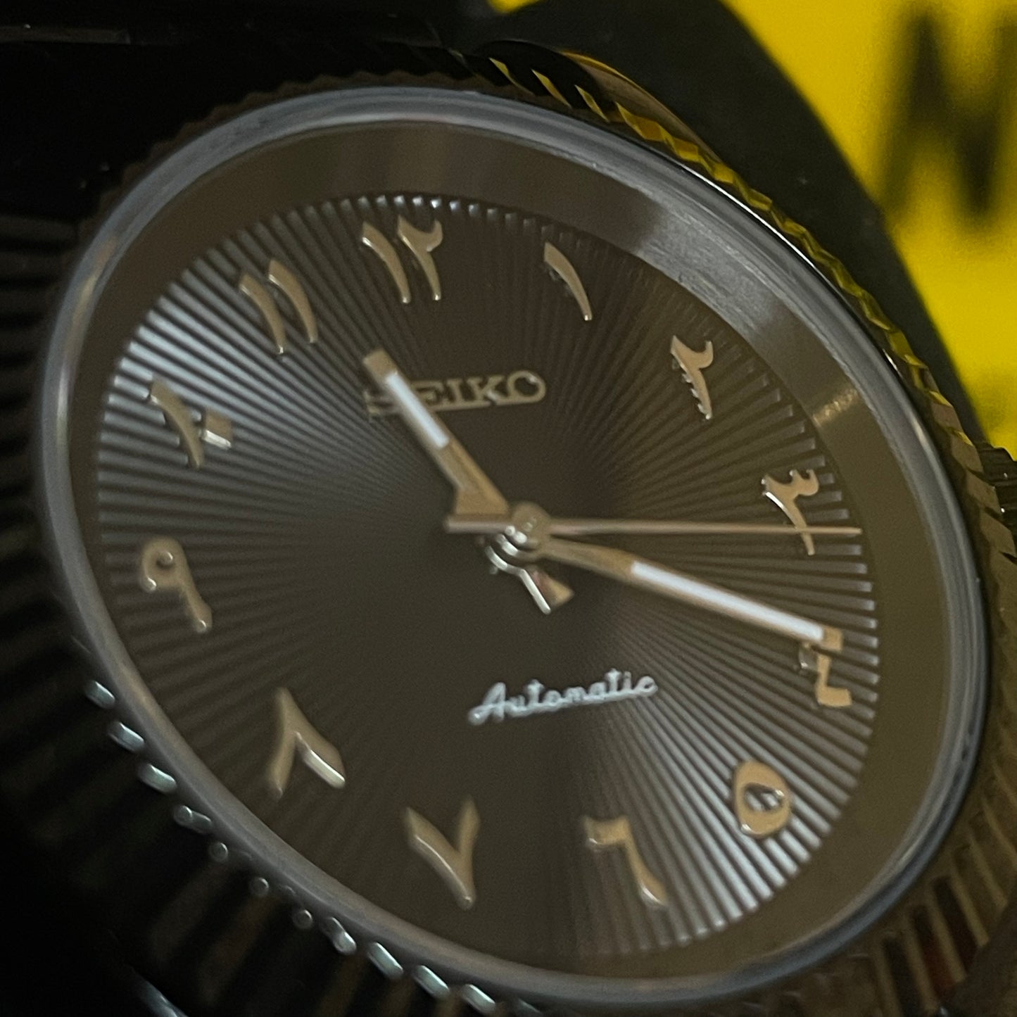 Arabic Dial Seiko Mod - Black Dial (The Dark Knight)