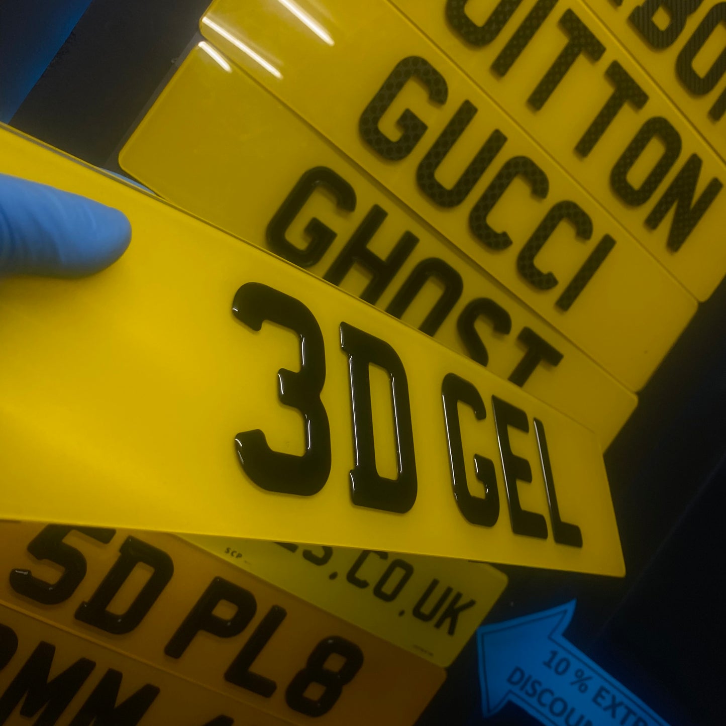 Pair of 3D Gel Number Plate