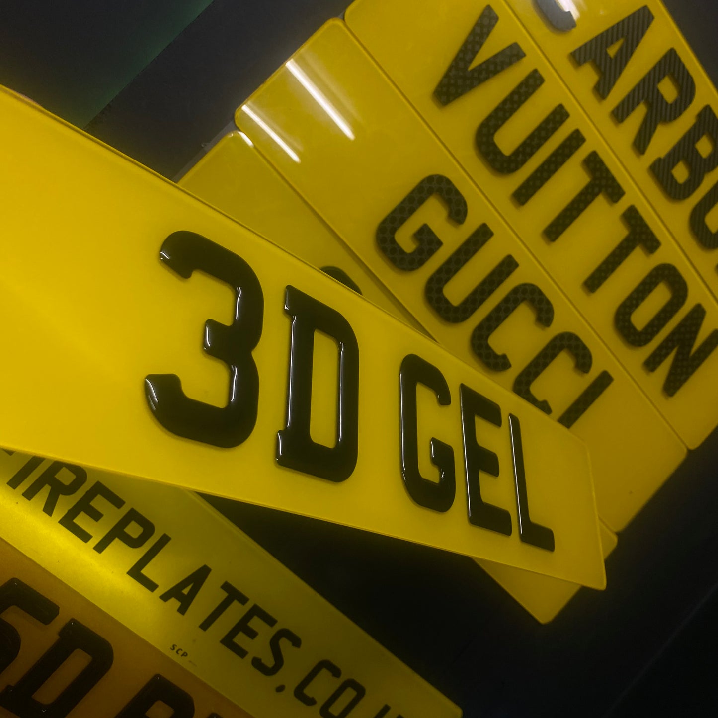 Pair of 3D Gel Number Plate