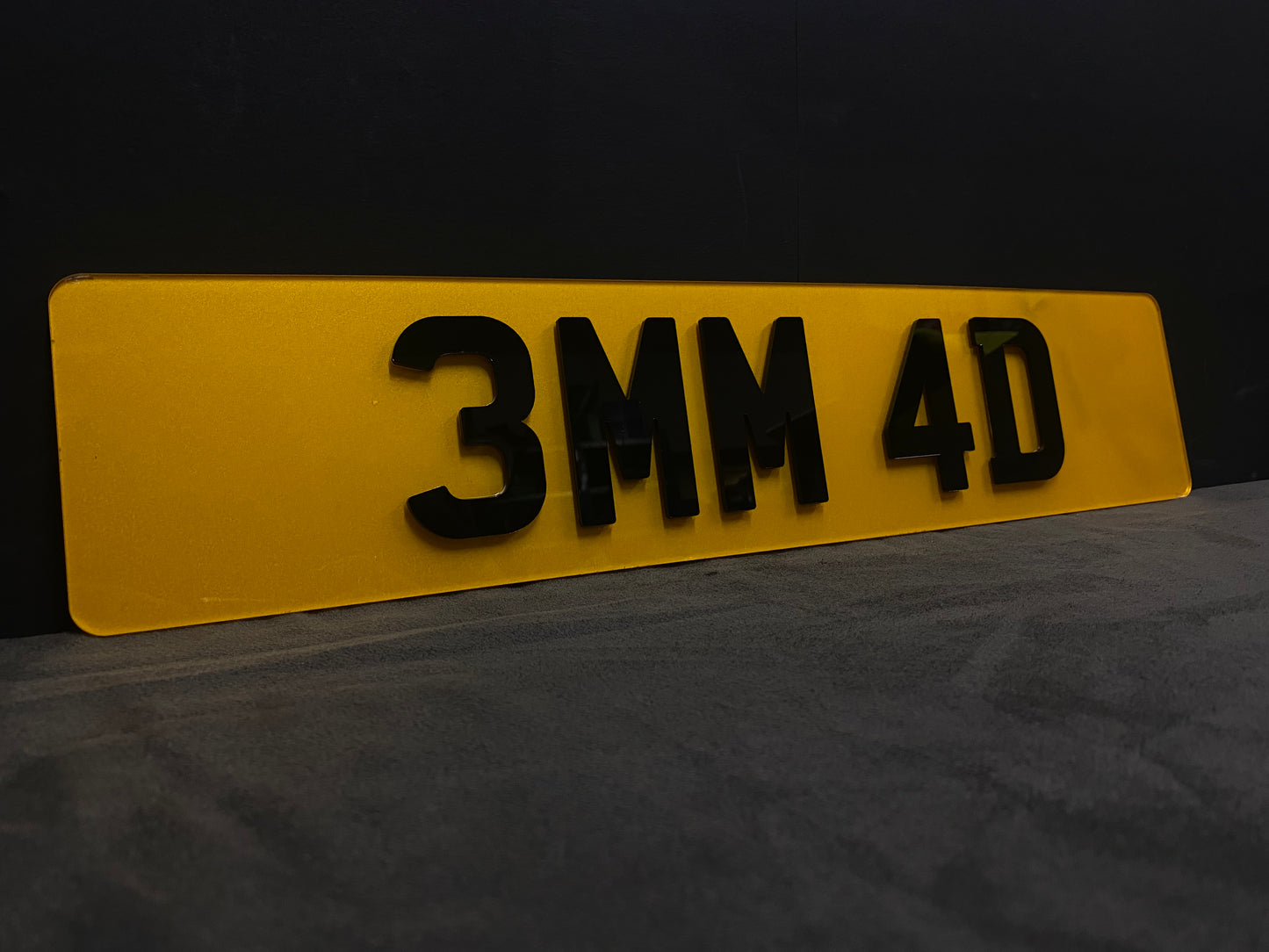 Pair of 4D 3mm Number Plate